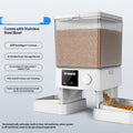 Automatic Cat Feeder With Dual Bowls Visual Timer-Controlled Portion