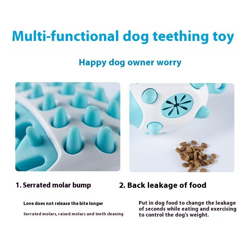 Dog Treat Interactive Chew Toy For Puppies Food-Leaking Design Teeth Grinding Cleaning