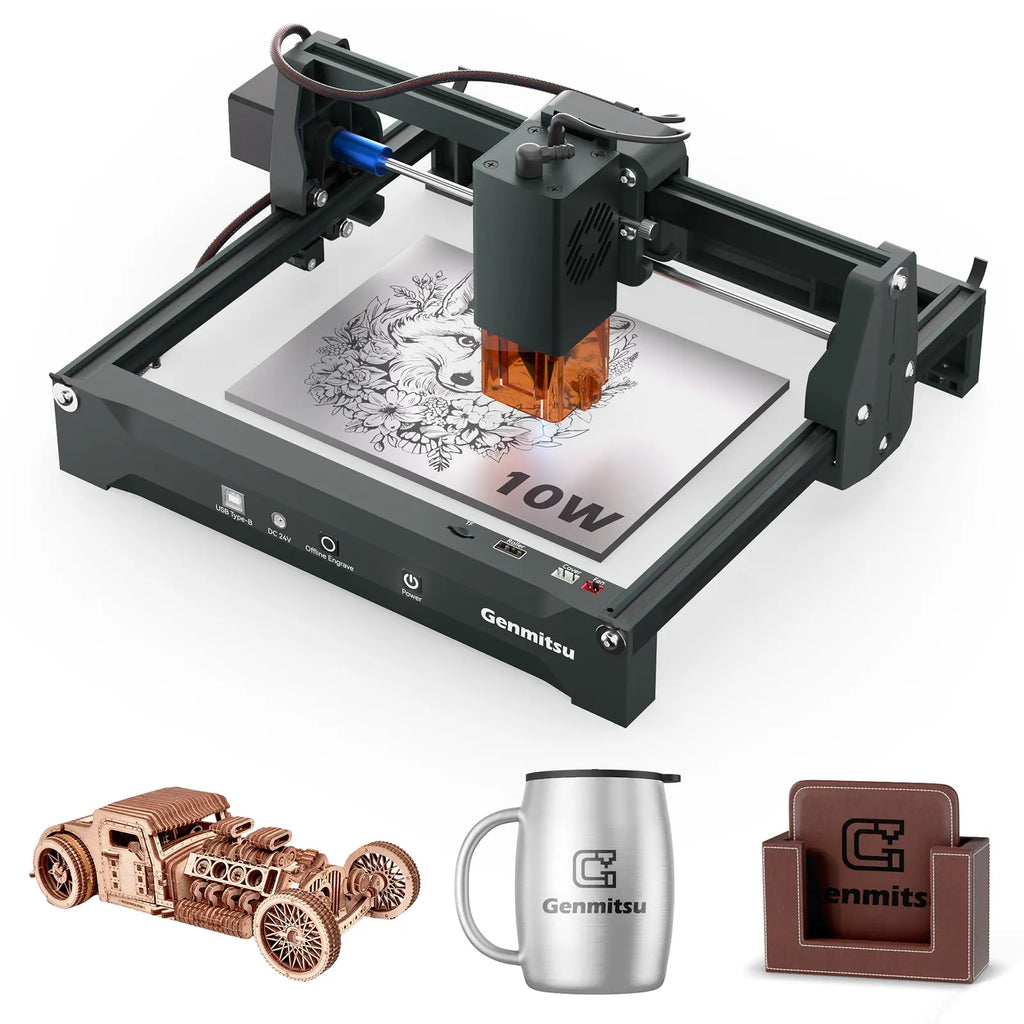 Kortek Laser Engraver Machine, 2.5W/5W/10W, ±0.01mm High Precision, IR Laser Compatible