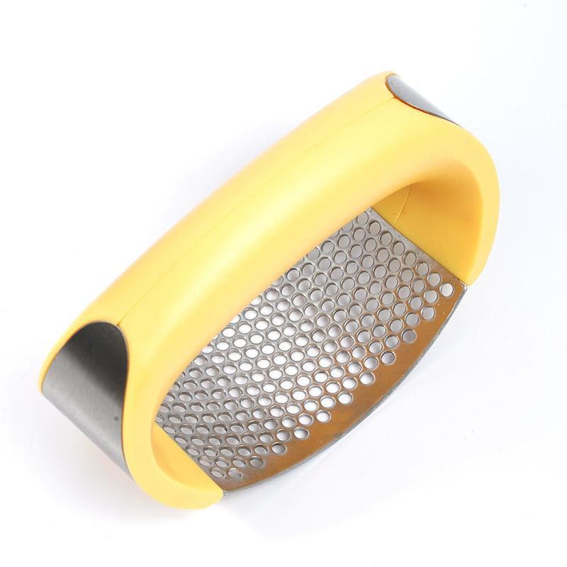 Stainless Steel Garlic Masher Press Manual Curve