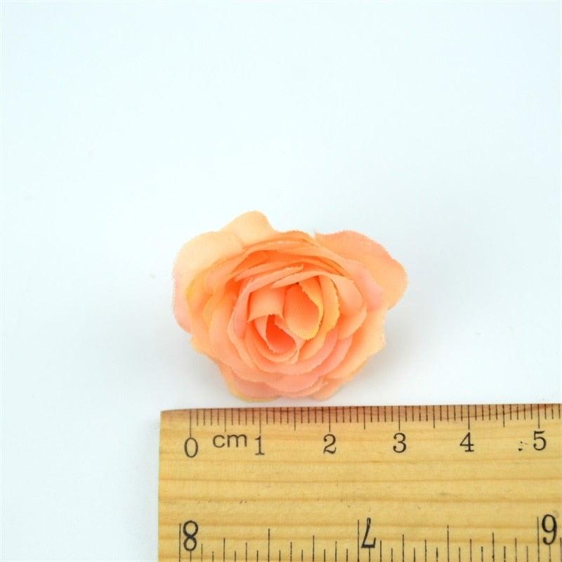 10/50/100pcs 2.5cm Mini Artificial Silk Flower Rose Heads For Crafts Wedding Home Decor