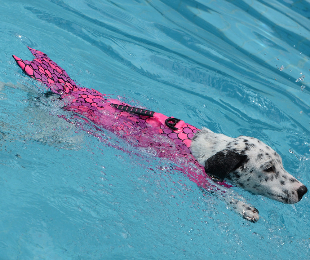 Mermaid Shark Pet Dog Swimming Life Vest Adjustable