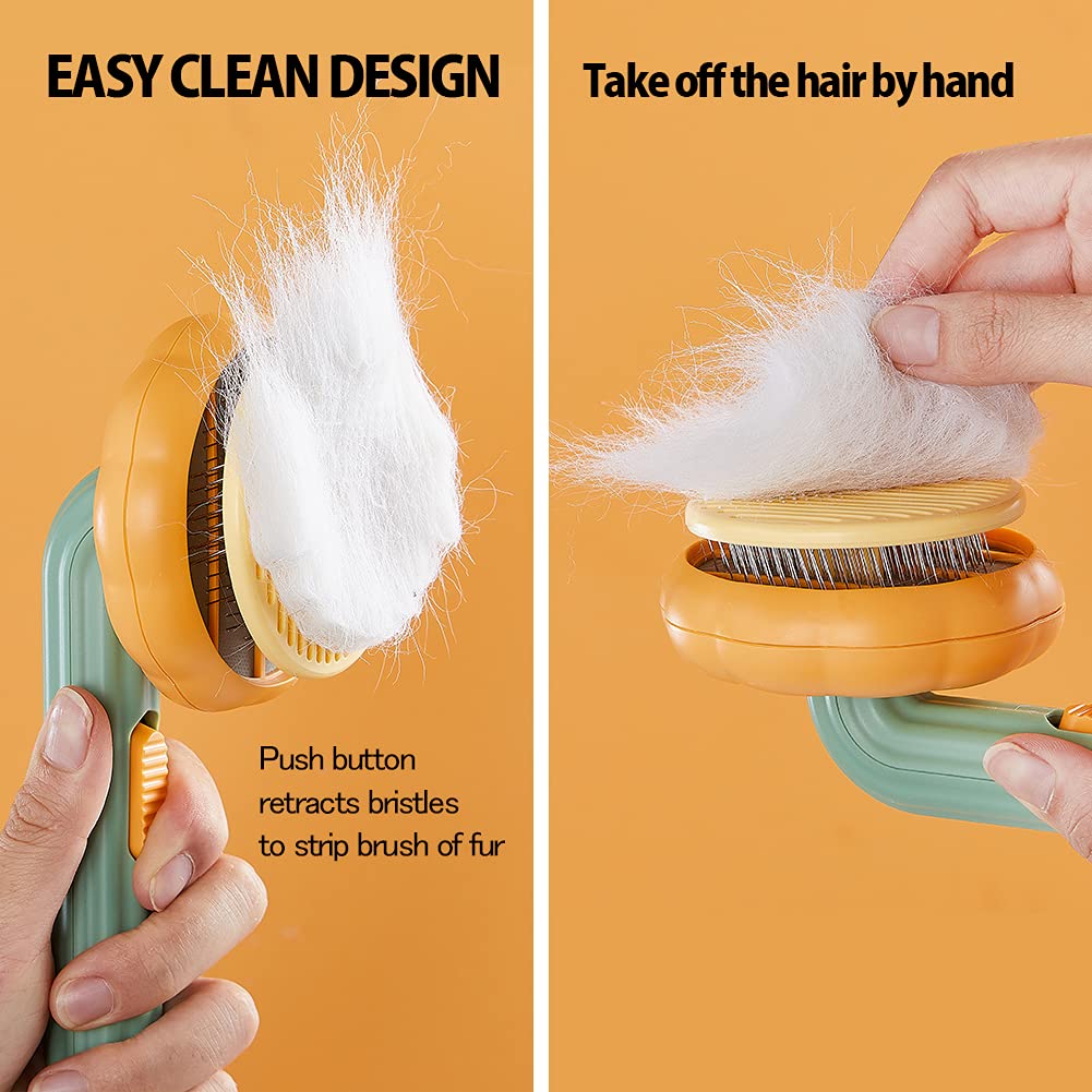 Pet Grooming Self Cleaning Slicker Brush For Dogs, Cats, Puppy, Rabbit