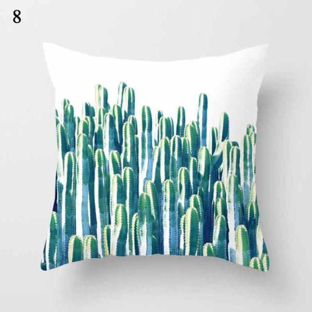 1Pcs Blue Pattern Cushion Cover Polyester Pillowcase