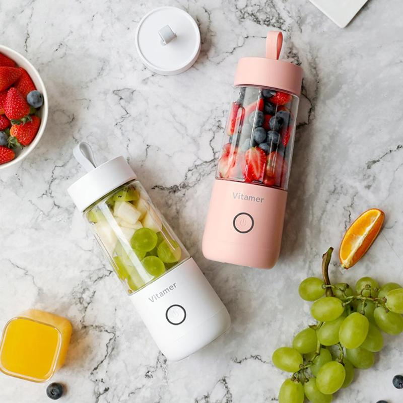 Portable Blender Juicer Electric USB Rechargeable Mixer Smoothie Slushy Cup