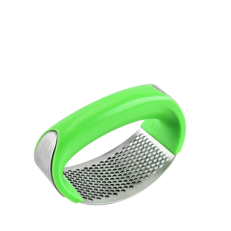 Stainless Steel Garlic Masher Press Manual Curve