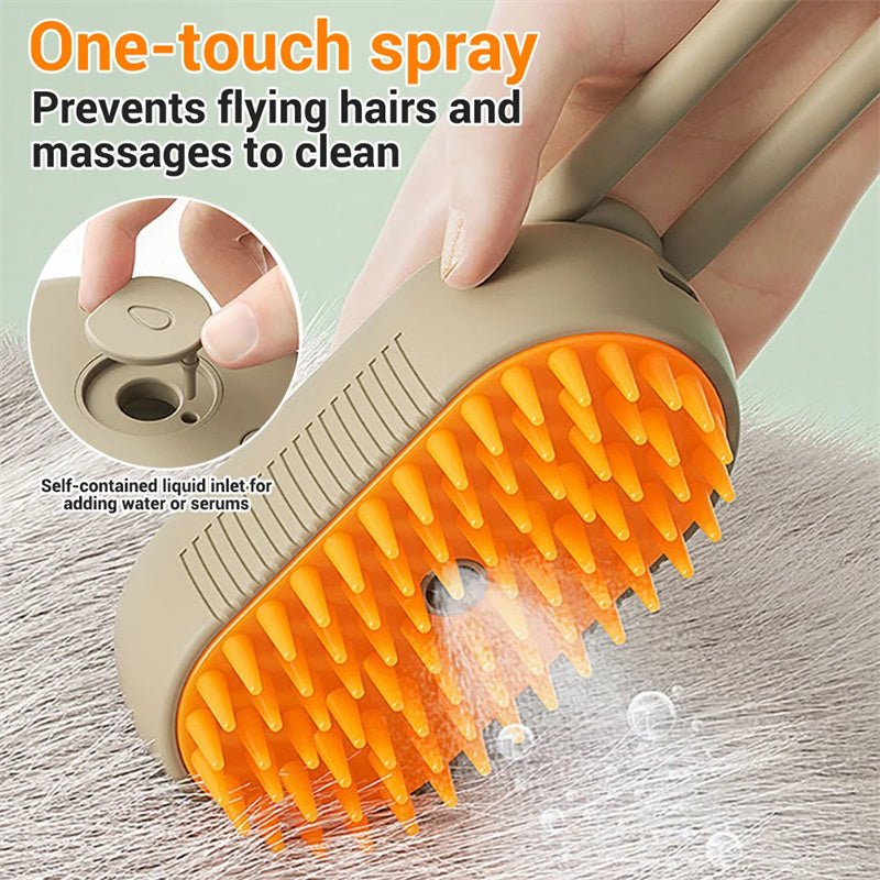 3 In 1 Electric Spray Cat Hair Brushes For Massage, Grooming, Hair Removal
