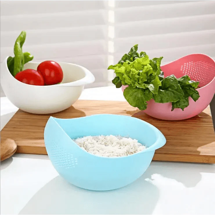 2PCS Nordic Food Grade Plastic Washing Filter Strainer Basket