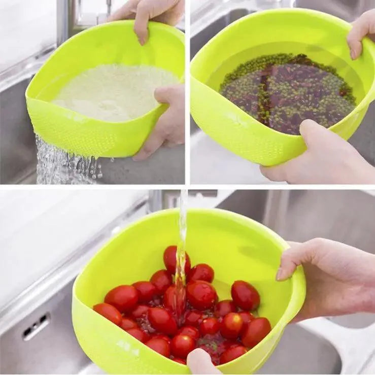 2PCS Nordic Food Grade Plastic Washing Filter Strainer Basket