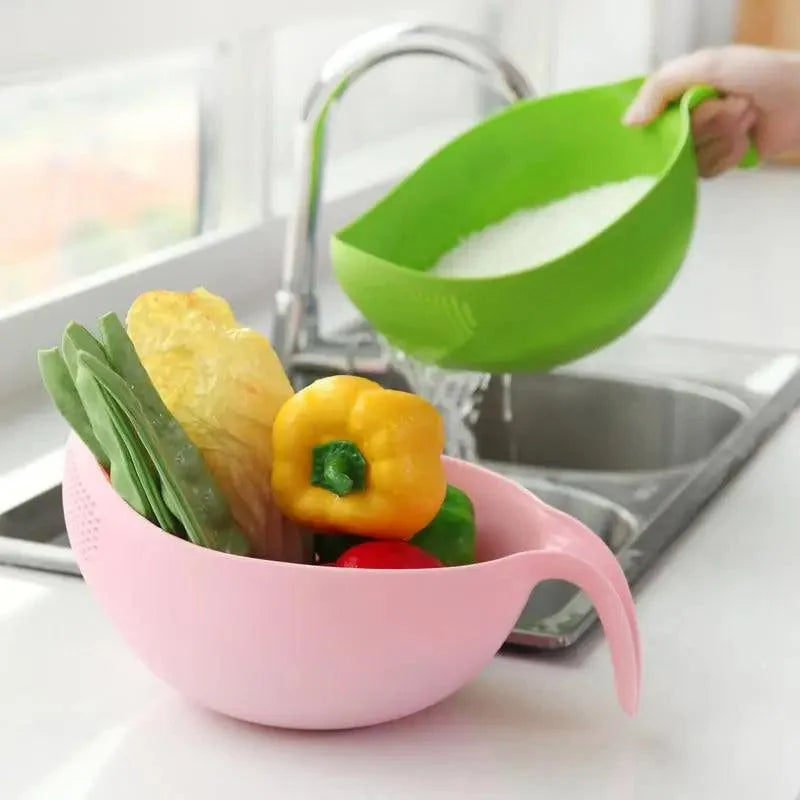 2PCS Nordic Food Grade Plastic Washing Filter Strainer Basket