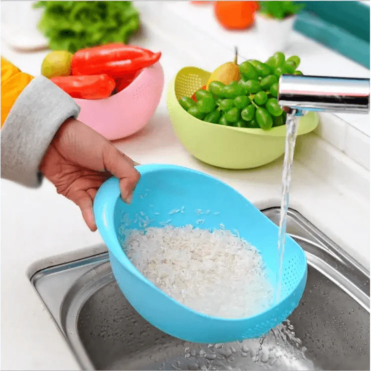 2PCS Nordic Food Grade Plastic Washing Filter Strainer Basket