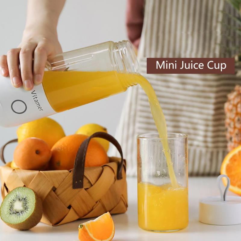 Portable Blender Juicer Electric USB Rechargeable Mixer Smoothie Slushy Cup