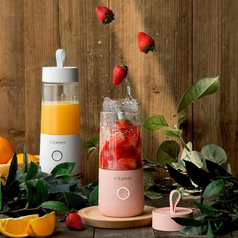 Portable Blender Juicer Electric USB Rechargeable Mixer Smoothie Slushy Cup