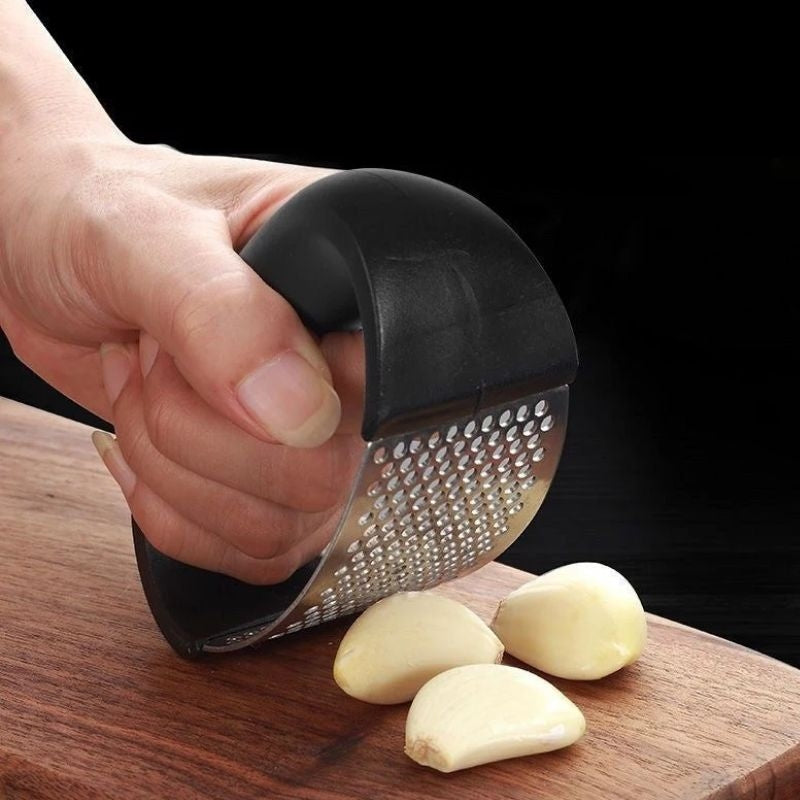 Stainless Steel Garlic Masher Press Manual Curve
