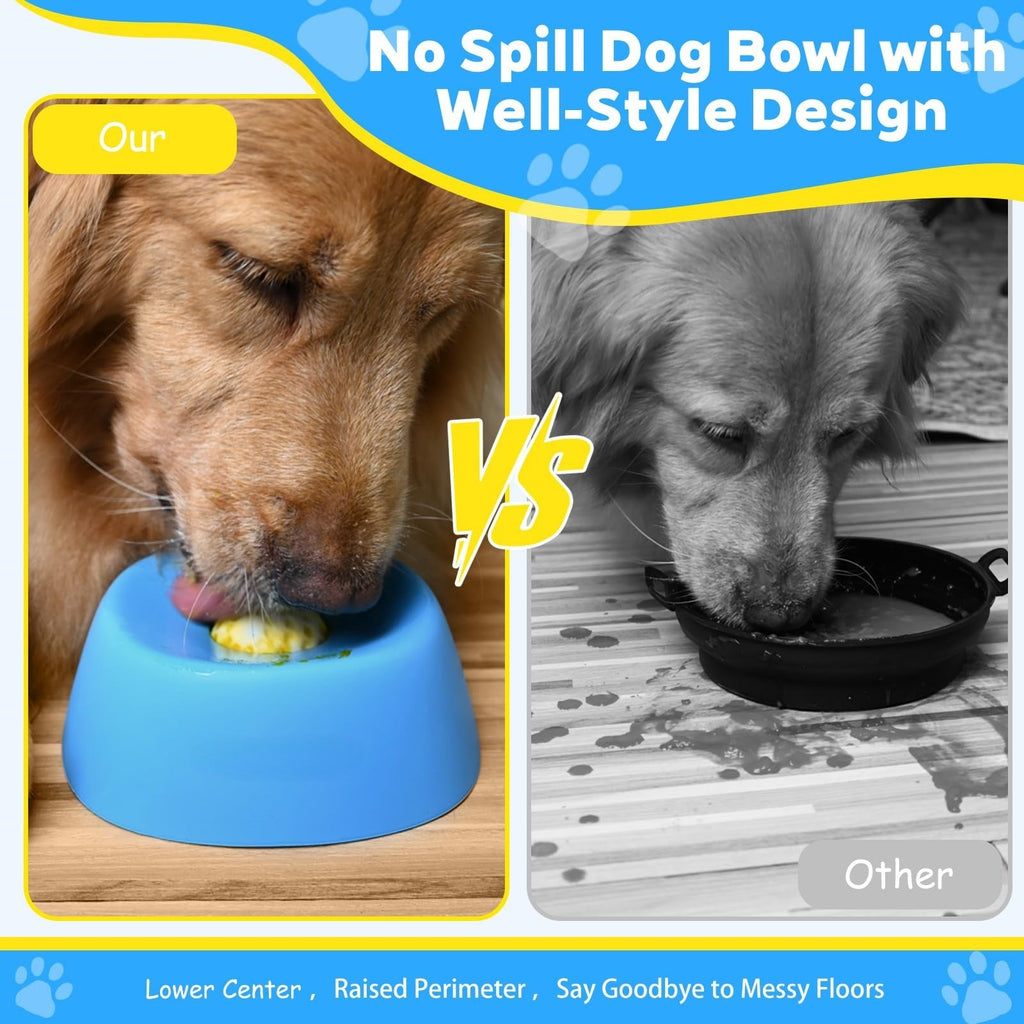 Pet Slow Feeder Non-Slip Spherical Dog Licking Bowl for Liquid Treats Bone Broth Yogurt