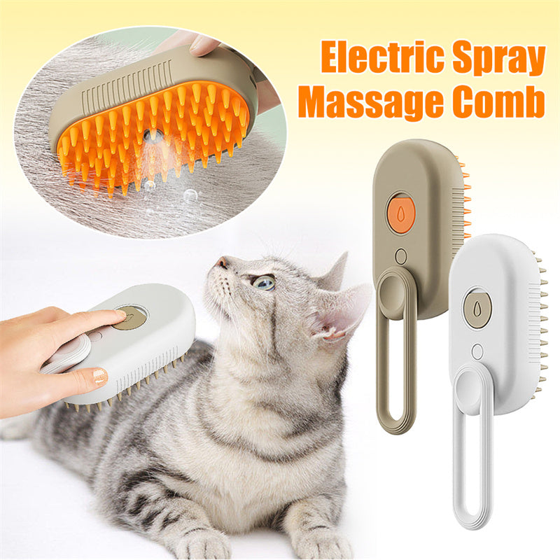 3 In 1 Electric Spray Cat Hair Brushes For Massage, Grooming, Hair Removal
