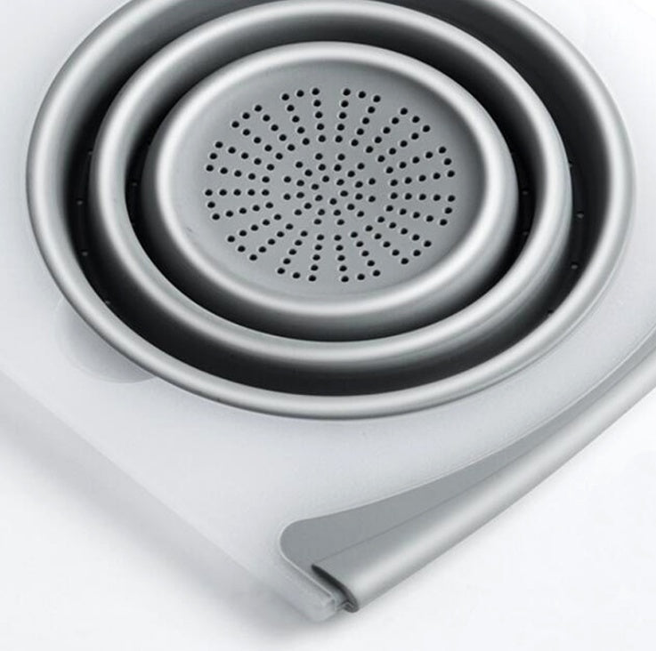 Innovative Multi-Functional 3 in 1 Chopping Board Detachable Folding Drain Basket