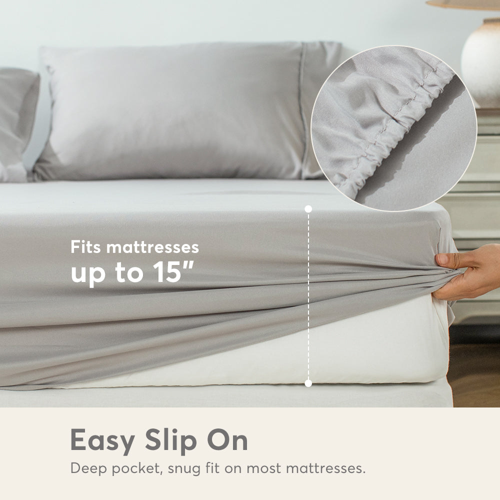 Kasentex Lightweight Duvet Cover Set - Breathable Bedding Set with Shams