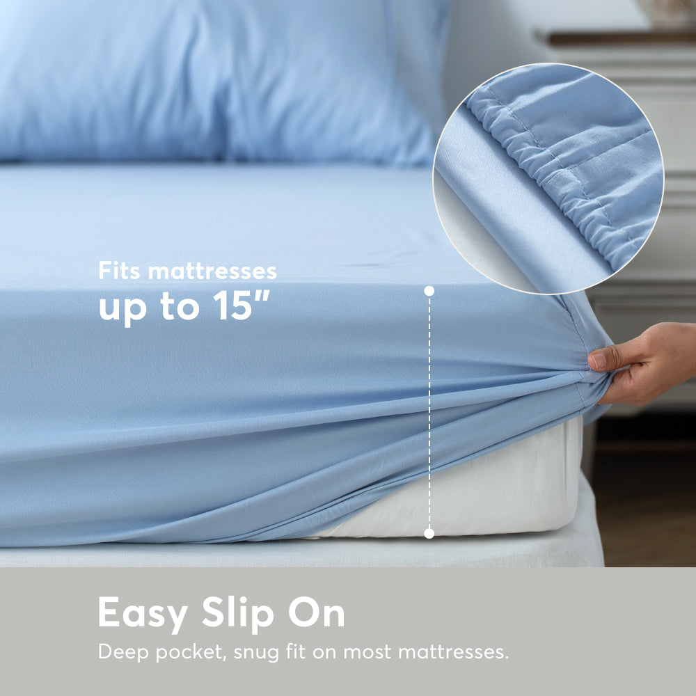 Kasentex Lightweight Duvet Cover Set - Breathable Bedding Set with Shams