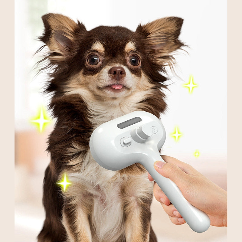 Pet Self Cleaning Hair Remover Brush For Dogs with Built-in Mist Humidifier