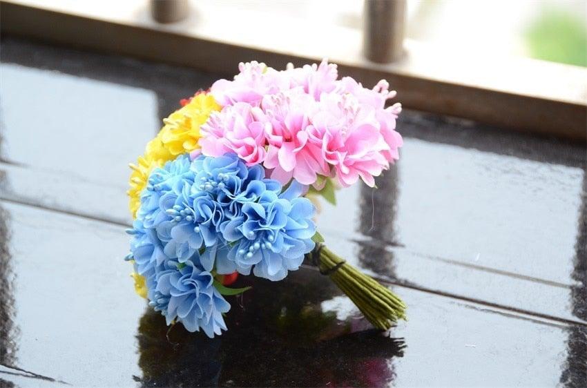 6pcs Silk Stamen Artificial Flower Bouquet Wedding Handmade Wreath Scrapbooking Craft