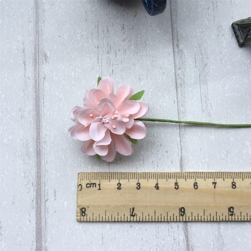 6pcs Silk Stamen Artificial Flower Bouquet Wedding Handmade Wreath Scrapbooking Craft