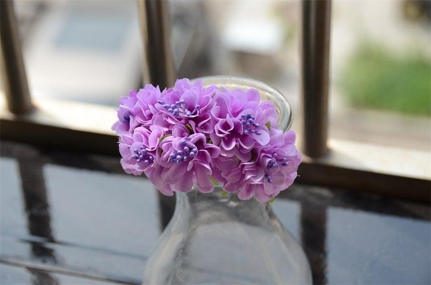 6pcs Silk Stamen Artificial Flower Bouquet Wedding Handmade Wreath Scrapbooking Craft