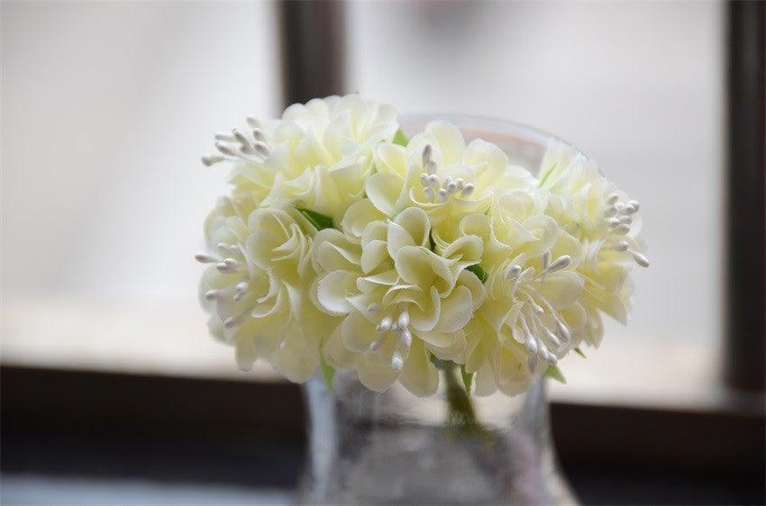 6pcs Silk Stamen Artificial Flower Bouquet Wedding Handmade Wreath Scrapbooking Craft