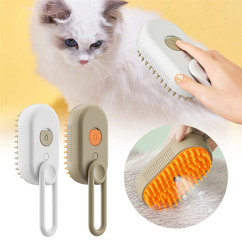 3 In 1 Electric Spray Cat Hair Brushes For Massage, Grooming, Hair Removal