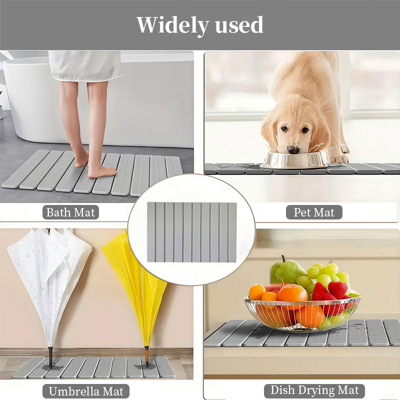 40x60cm Diatomite Bath Mat - Quick-Dry, High-Absorbent & Non-Slip Bathroom Rug