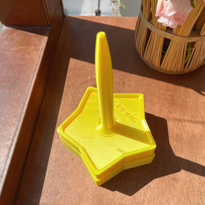Vertical Shiny-Design Yarn Spinners and Holders