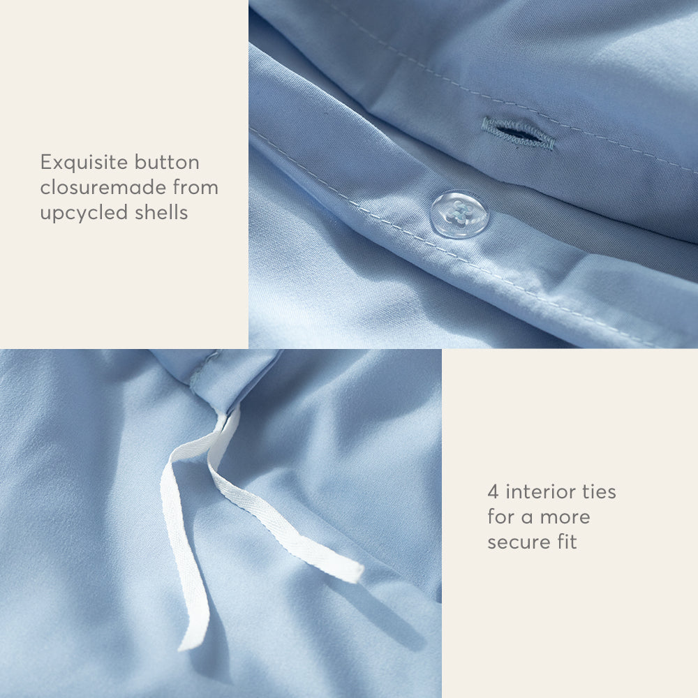 Kasentex Lightweight Duvet Cover Set - Breathable Bedding Set with Shams