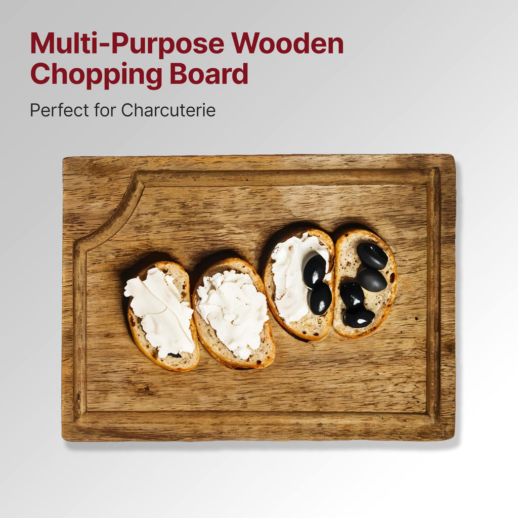 STORE INDYA Cutting Boards for Kitchen - Set of 3 Wooden Chopping Boards