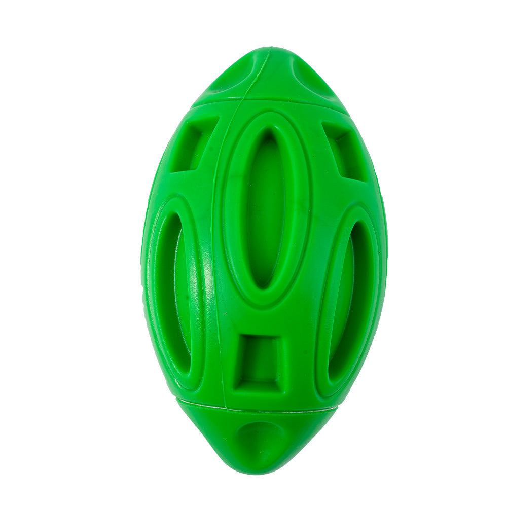 Dog Toys Rubber Sounding Rugby Wear-Resistant Bite-Resistant Sounding Dog Ball