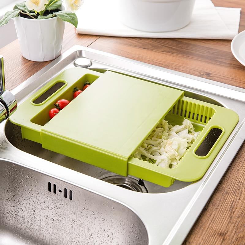 Multifunction Kitchen Sink Drain Basket Cutting Board