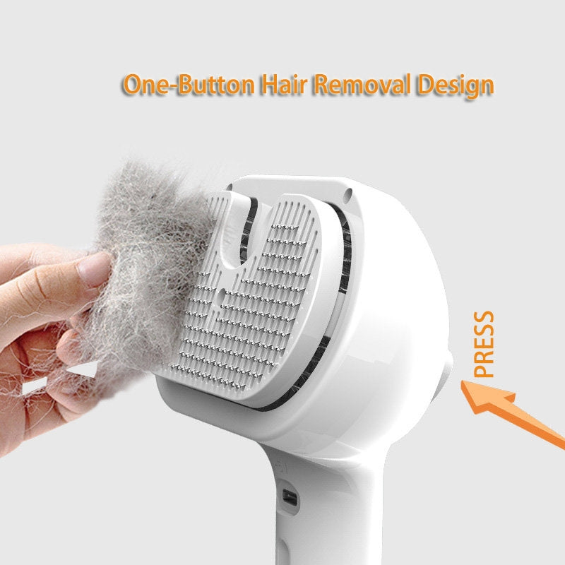 Pet Self Cleaning Hair Remover Brush For Dogs with Built-in Mist Humidifier