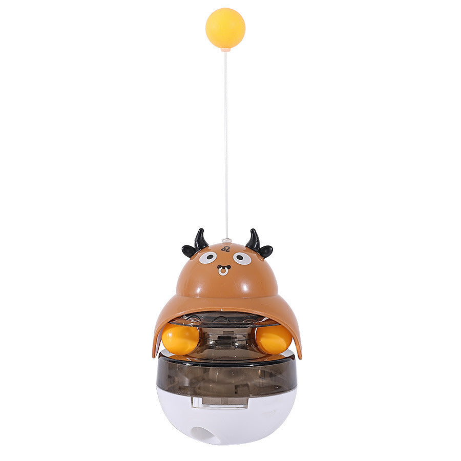 Interactive Cat Feeder - Treat Dispenser - Exercise Toy - Sounding Bell Cat Tower