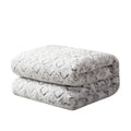 DaDa Bedding Milky White Purple Faux Fur Sherpa Throw Blanket