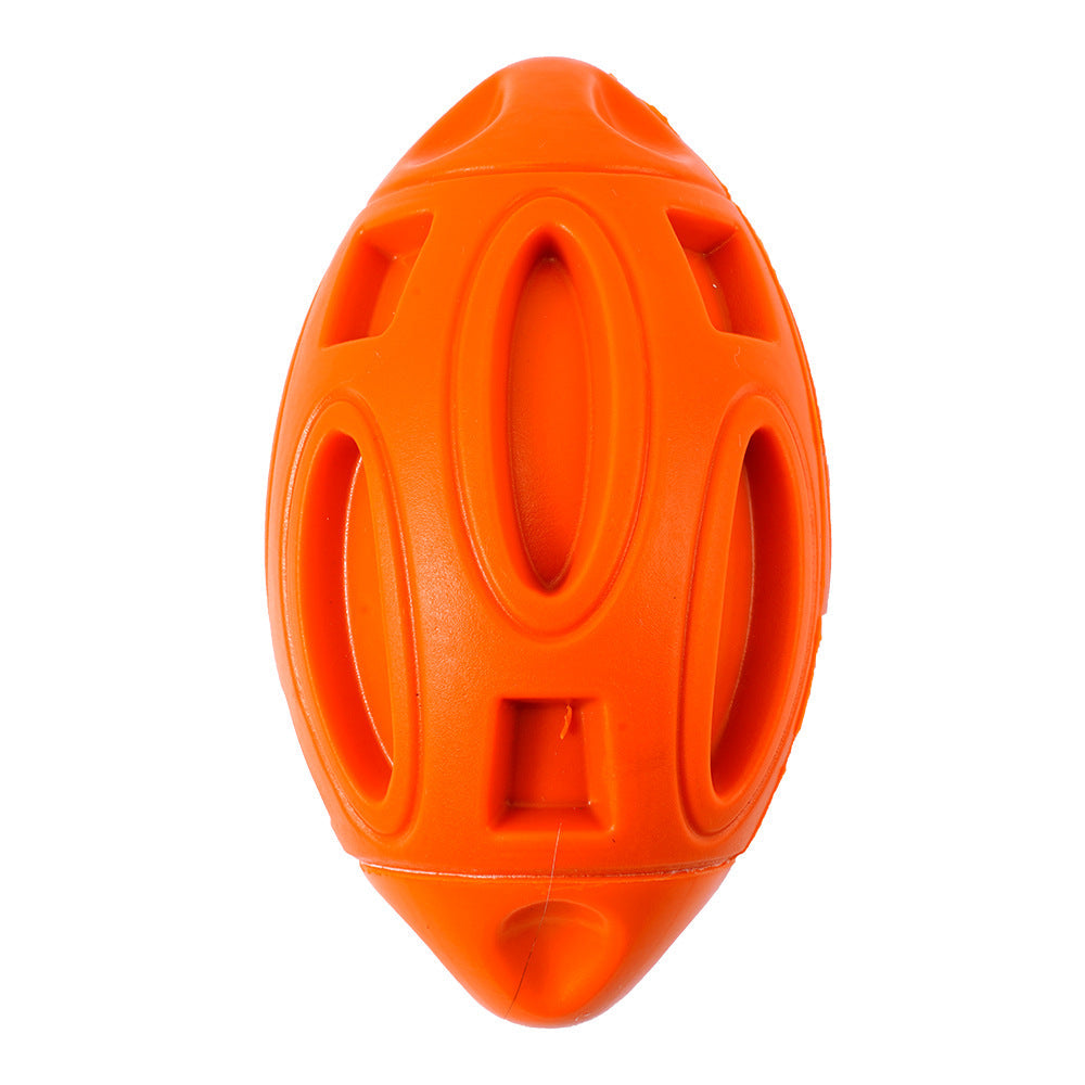 Dog Toys Rubber Sounding Rugby Wear-Resistant Bite-Resistant Sounding Dog Ball