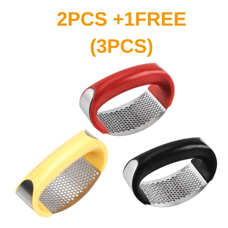 Stainless Steel Garlic Masher Press Manual Curve