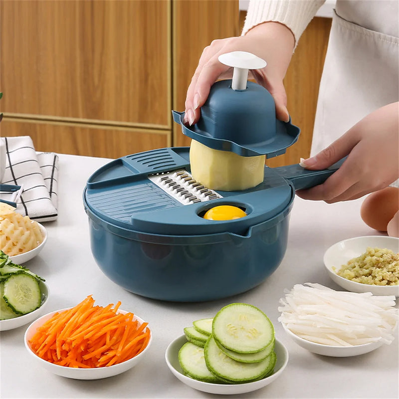 Vegetable Cutter Multifunctional Grater Slicer with Container Kitchen Gadgets