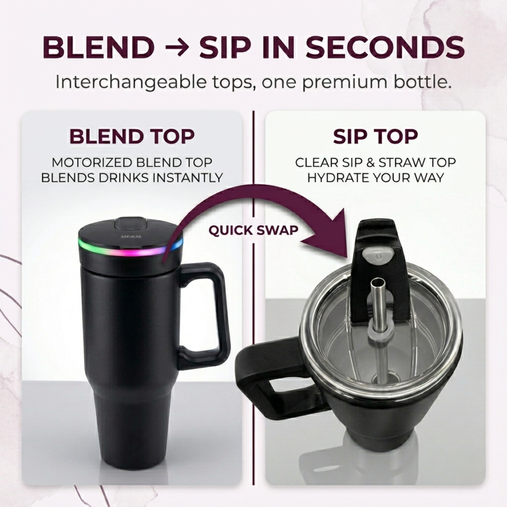 Steel (21oz) 180W Insulated Portable Blender (NEW)
