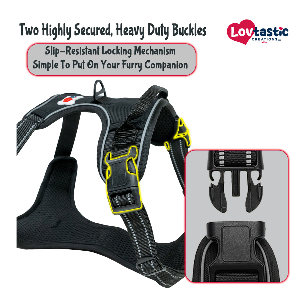 Lovtastic Creations™ No-Pull Dog Harness - w/Strong-Durable Dog Leash & Poopbag Holder