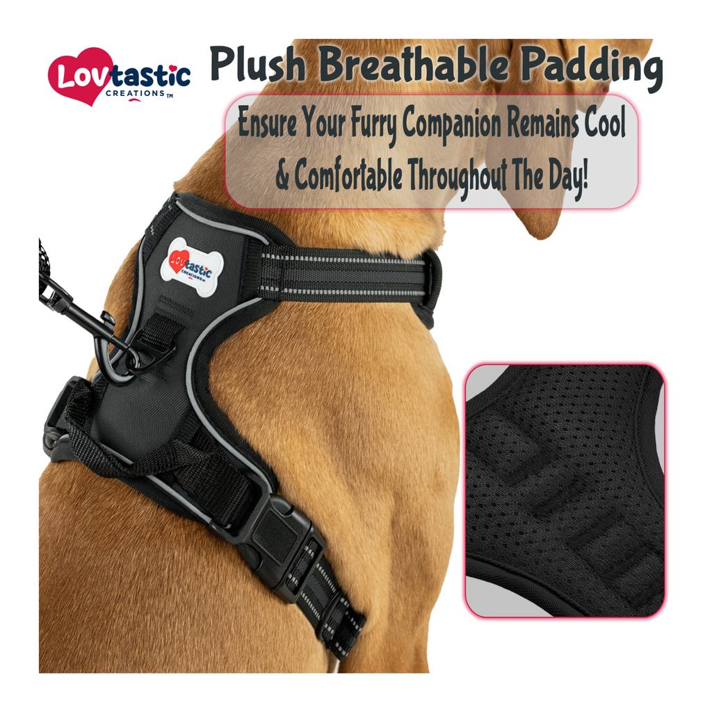 Lovtastic Creations™ No-Pull Dog Harness - w/Strong-Durable Dog Leash & Poopbag Holder