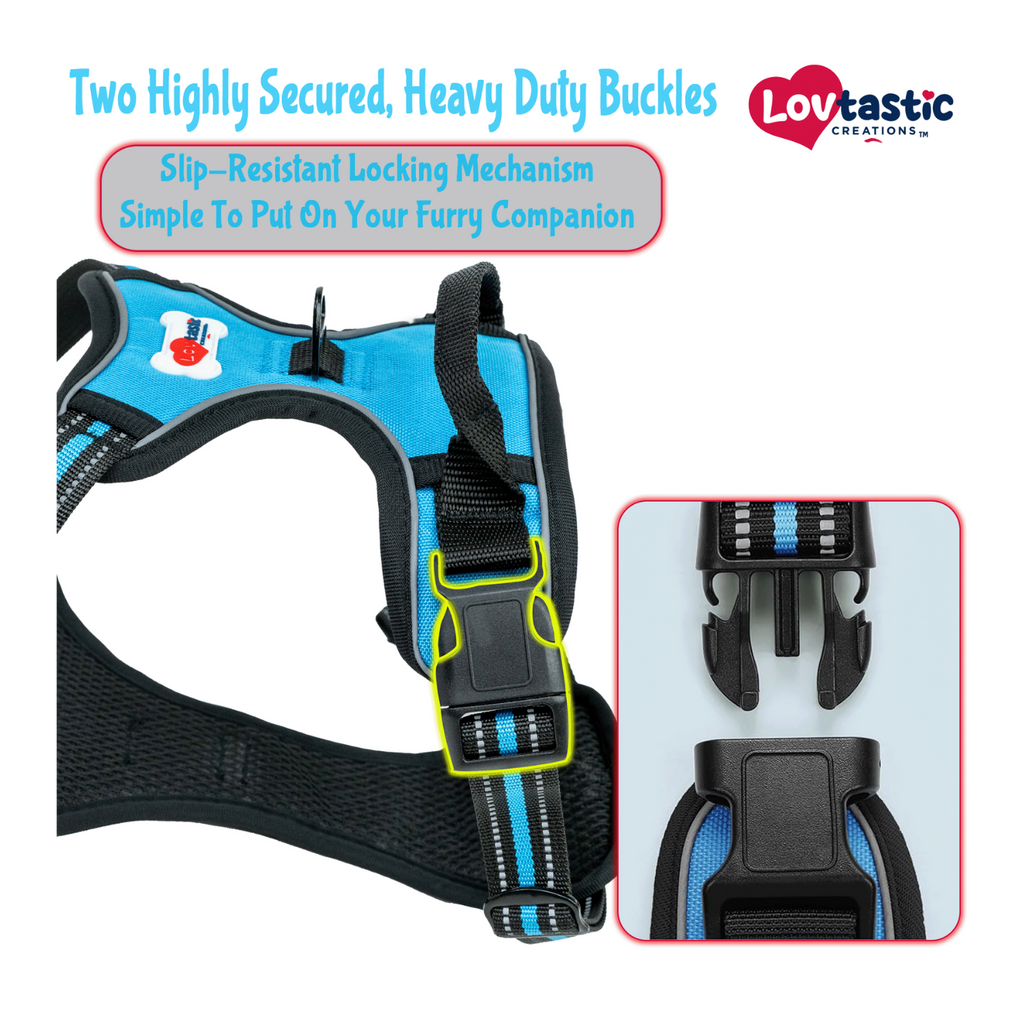 Lovtastic Creations™ No-Pull Dog Harness - w/Strong-Durable Dog Leash & Poopbag Holder