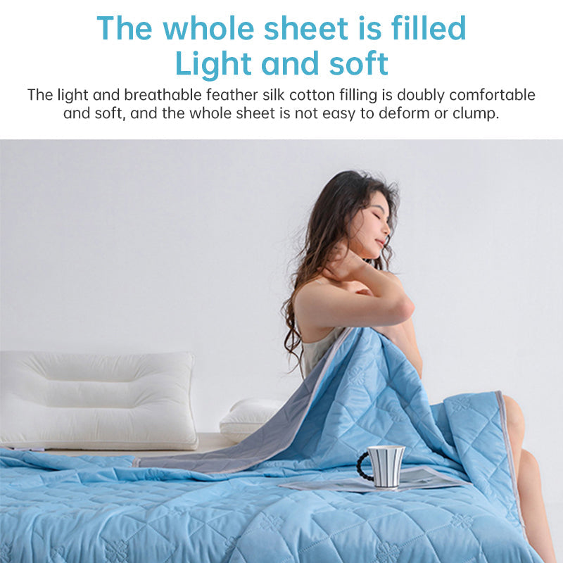 Grade A Cooling Blanket: Soft, breathable, king/queen size, summer lightweight comforter