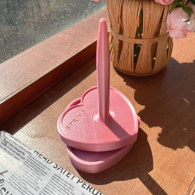 Vertical Shiny-Design Yarn Spinners and Holders