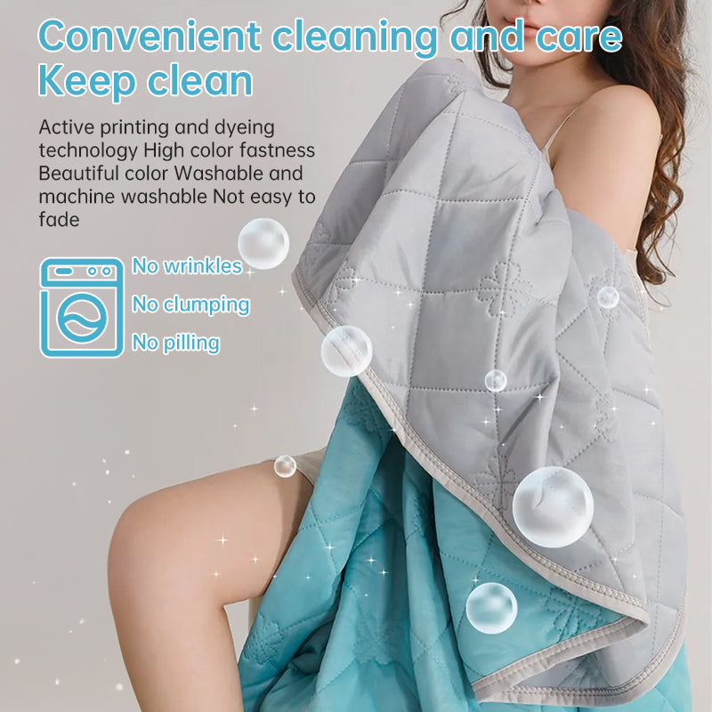 Grade A Cooling Blanket: Soft, breathable, king/queen size, summer lightweight comforter