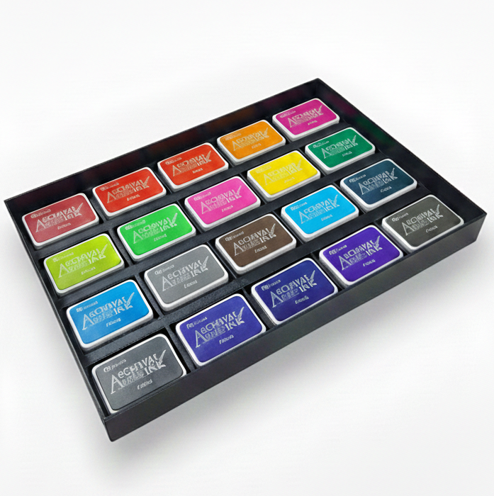 Mini Archival Ink Pad Stackable Storage Tray, Compact Organizer for Craft and Scrapbooking