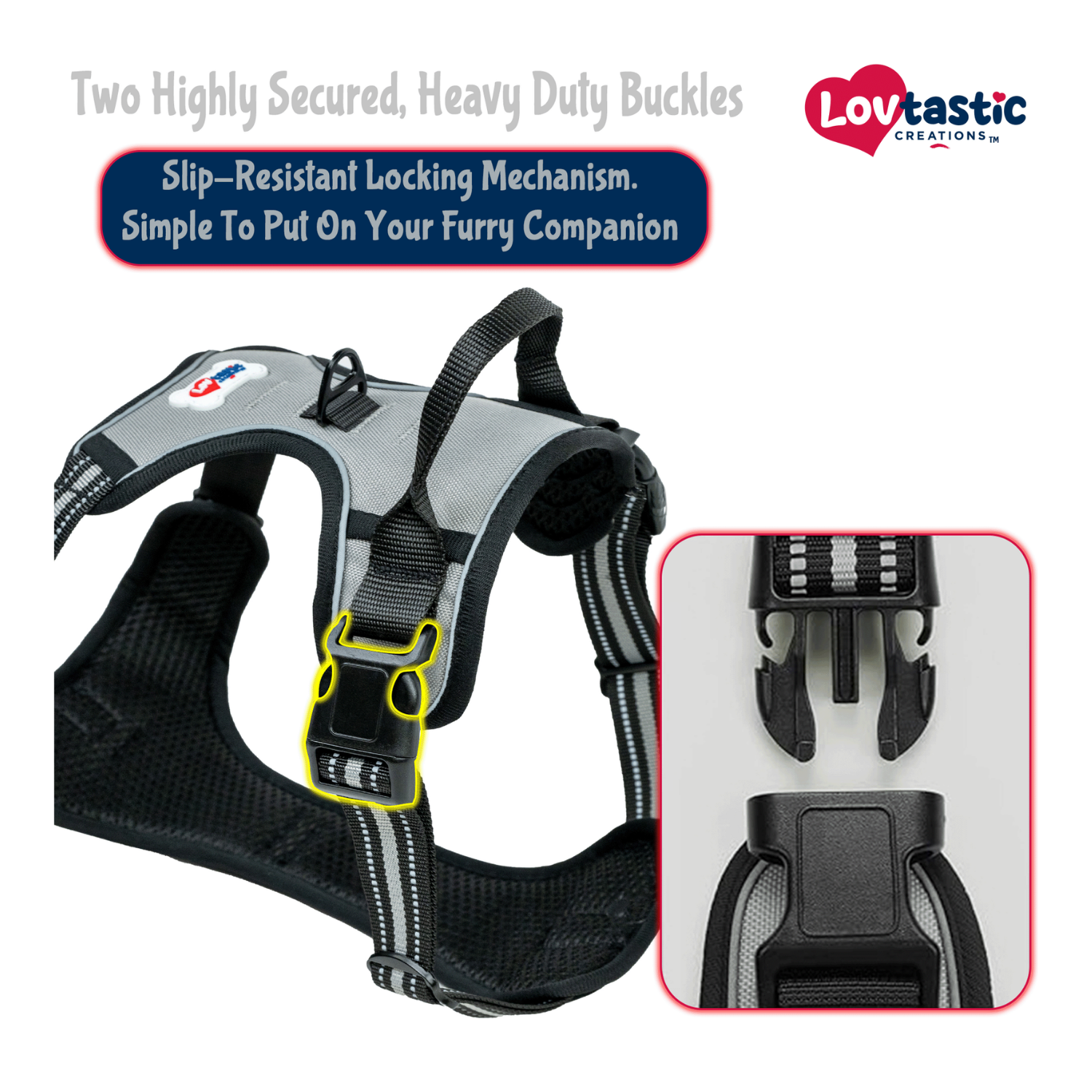 Lovtastic Creations™ No-Pull Dog Harness - w/Strong-Durable Dog Leash & Poopbag Holder